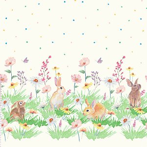 SARJA DIGITAL 100% ALGODÃO ESTAMPADA PASCOA IMPERMEÁVEL 0,50cm X 1,70m | PM013S01