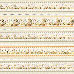 TRICOLINE DIGITAL 100% ALGODÃO ESTAMPADA BARRADOS DE PASCOA  0,55cm x 1,50m | P0029C01