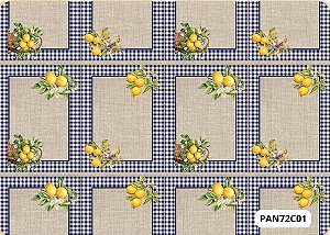 TRICOLINE DIGITAL 100% ALGODÃO ESTAMPADA AMERICANO LIMÃO [ 4 PEÇAS ] 0,50cm X 1,50m | PAN72C01
