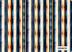 TECIDO TRICOLINE DIGITAL 100% ALGODÃO  ESTAMPADO ORANGE NAVY 0,50cm X 1,50m | 93346C01