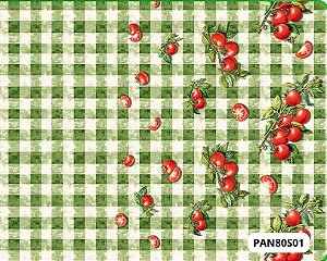 SARJA DIGITAL 100% ALGODÃO ESTAMPADA POMODORO 0,50cm X 1,70m | PAN80S01