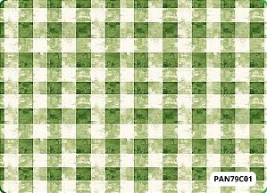 TECIDO TRICOLINE DIGITAL 100% ALGODÃO ESTAMPADO POMODORO XADREZ 0,50X1,50 | PAN79C01