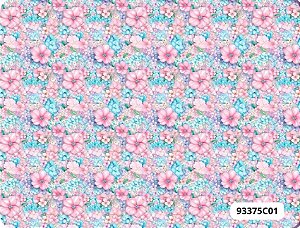 TECIDO TRICOLINE DIGITAL 100% ALGODÃO  ESTAMPADO  FLORAL PEACE 0,50cm X 1,50m | 93375C01