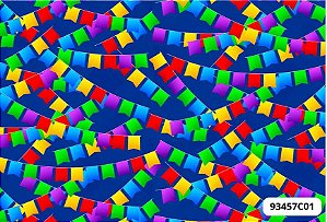 TECIDO TRICOLINE DIGITAL 100% ALGODÃO  ESTAMPADO BANDEIRAS 0,50cm X 1,50m | 93457C01