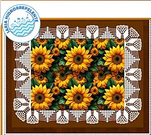 SARJA DIGITAL 100% ALGODÃO ESTAMPADA FLORAL AMERICANO 3D [3 PEÇAS] 0,50cm X 1,70m | JS055S01