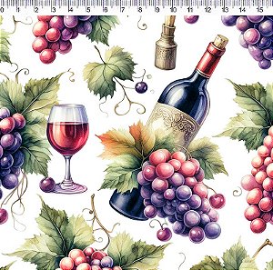 TECIDO TRICOLINE DIGITAL 100% ALGODÃO ESTAMPADA COZINHA GOURMET 0,50cm x 1,50m | 93061C01