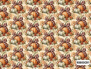 TRICOLINE DIGITAL 100% ALGODÃO ESTAMPADA ABÓBORAS 0,50cm x 1,50m | 93500C01