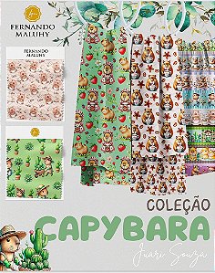 TRICOLINE DIGITAL 100% ALGODÃO ESTAMPADA  ANIMAIS 0,50cm X 1,50m | JS065C01