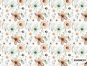 TRICOLINE DIGITAL 100% ALGODÃO ESTAMPADA FLORAL 0,50cm X 1,50m | 93494C01