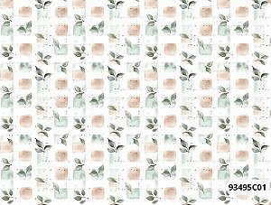 TRICOLINE DIGITAL 100% ALGODÃO ESTAMPADA FOLHAS 0,50cm X 1,50m | 93495C01