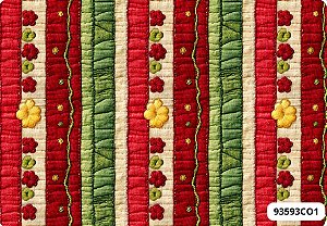 TRICOLINE DIGITAL 100% ALGODÃO ESTAMPADA 3D CROCHET  LISTRADO 0,50cm x 1,50m | 93593C01