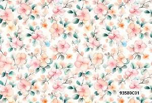 TRICOLINE DIGITAL 100% ALGODÃO ESTAMPADA  NUVENS 0,50cm X 1,50m | 93580C01