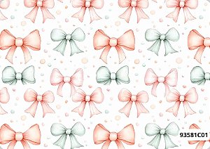 TRICOLINE DIGITAL 100% ALGODÃO ESTAMPADA  LAÇOS 0,50cm X 1,50m | 93581C01