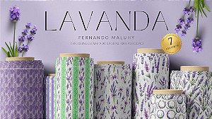 TRICOLINE DIGITAL 100% ALGODÃO ESTAMPADA FLORAL LAVANDA AROS  0,50cm x 1,50m | 93506C01