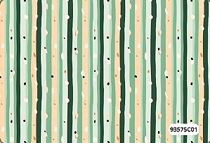 TRICOLINE DIGITAL 100% ALGODÃO ESTAMPADA LISTRADO COM BOLINHAS 0,50cm x 1,50m | 93575C01