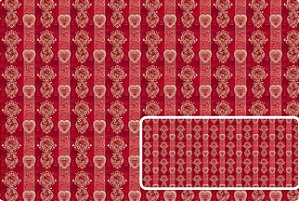 TRICOLINE DIGITAL 100% ALGODÃO ESTAMPADA  CORAÇÃO LISTRADO 0,50cm X 1,50m | 93646C01
