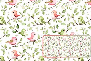 TRICOLINE DIGITAL 100% ALGODÃO ESTAMPADA  PASSAROS 0,50cm X 1,50m | 93727C01