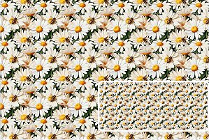 TRICOLINE DIGITAL 100% ALGODÃO ESTAMPADA 3D FLORAL DAISIES 0,50cm x 1,50m | 93675C01
