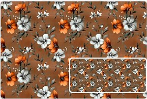 TRICOLINE DIGITAL 100% ALGODÃO ESTAMPADA  FLORAL PEQUENO 0,50cm x 1,50m | 93746C01