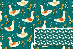 TRICOLINE DIGITAL 100% ALGODÃO ESTAMPADA  ANIMAIS GANSO 0,50cm X 1,50m | 93719C01
