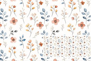 TRICOLINE DIGITAL 100% ALGODÃO ESTAMPADA PETALAS E RAMOS  0,50cm x 1,50m | 93792C01