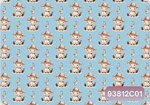 TRICOLINE DIGITAL 100% ALGODÃO ESTAMPADA ANIMAIS COUNTRY 0,50cm X 1,50m | 93812C01