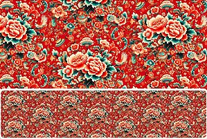 TRICOLINE DIGITAL 100% ALGODÃO ESTAMPADA ORIENTAL 0,50cm x 1,50m | 93816C01