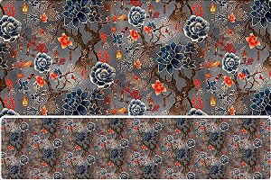 TRICOLINE DIGITAL 100% ALGODÃO ESTAMPADA ORIENTAL 0,50cm x 1,50m | 93819C01