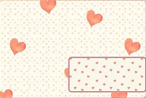 TRICOLINE DIGITAL 100% ALGODÃO ESTAMPADA CORAÇÕES 0,50cm X 1,50m | 93862C01