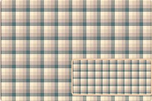 TRICOLINE DIGITAL 100% ALGODÃO ESTAMPADA XADREZ BEGE COM AZUL 0,50cm X 1,50m | PANX0004