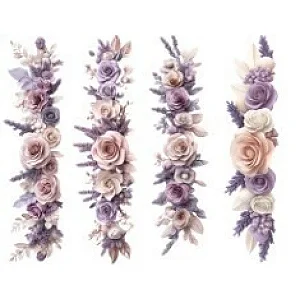 TRANSFER TEXTIL PASSE E CRIE - 4 BARRADOS NA HORIZONTAL FLORES LARANJA 0,21cm X 0,29cm| Modelo PC0013