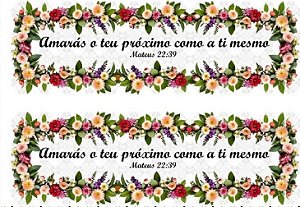 TRANSFER TEXTIL PASSE E CRIE - AMARÁS O TEU PRÓXIMO COMO A TI MESMO 0,21cm X 0,29cm| Modelo PC0019