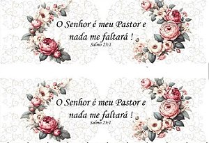 TRANSFER TEXTIL PASSE E CRIE - O SENHOR É O MEU PASTOR E NADA ME FALTARÁ 0,21cm X 0,29cm| Modelo PC0020