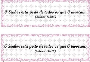 TRANSFER TEXTIL PASSE E CRIE -O SENHOR ESTÁ PERTO DE TODOS OS QUE O INVOCAM 0,21cm X 0,29cm| Modelo PC0025