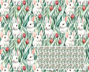 TRICOLINE DIGITAL 100% ALGODÃO ESTAMPADA PASCOA FLORIDA 0,50cm x 1,50m | P0048C01