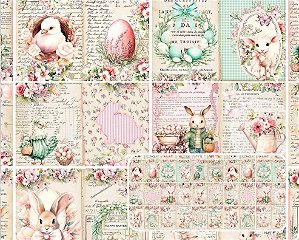 TRICOLINE DIGITAL 100% ALGODÃO ESTAMPADA PASCOA 2026 0,50cm X 1,50m | P0042C01