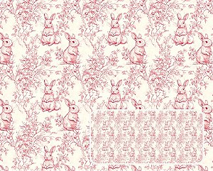 TRICOLINE DIGITAL 100% ALGODÃO ESTAMPADA PASCOA 2026 0,50cm X 1,50m | P0043C01