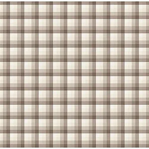 TRICOLINE DIGITAL 100% ALGODÃO ESTAMPADA XADREZ BEGE COM CAQUI 0,50cm X 1,50m | PANX0003