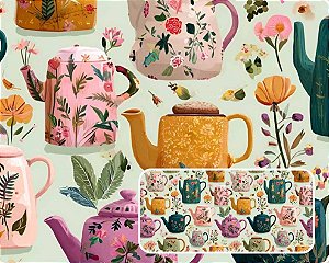 TRICOLINE DIGITAL 100% ALGODÃO ESTAMPADA TEA 0,50cm x 1,50m | 93898C01