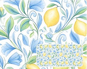 TECIDO TRICOLINE DIGITAL 100% ALGODÃO ESTAMPADO LIMÃO MÉDIO 0,50cm X 1,50m | 93953C01