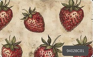 TRICOLINE DIGITAL 100% ALGODÃO ESTAMPADA VINTAGE FRUTAS 0,50cm x 1,50m | 94028C01