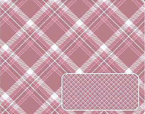 TECIDO TRICOLINE DIGITAL 100% ALGODÃO ESTAMPADO XADREZ 0,50cm X 1,50m | 94146C01