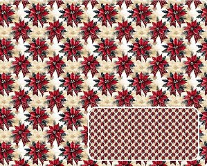 TRICOLINE DIGITAL 100% ALGODÃO ESTAMPADA NATAL BICO DE PAPAGAIO 0,50cm x 1,50m | CH000244