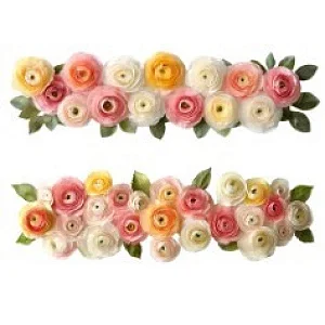 TRANSFER TEXTIL PASSE E CRIE - BARRADO DE ROSAS COLORIDAS 0,21cm x 0,29cm | Modelo PC0002