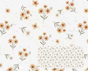 TECIDO TRICOLINE DIGITAL 100% ALGODÃO ESTAMPADO INFANTIL FLORAL MIUDO 0,50cm X 1,50m | 94191C01