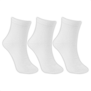 Kit 3 Pares Meia Escolar Infantil