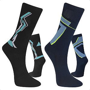 Kit 2 Pares Meia Performance Masculina Poliamida