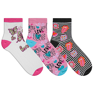Kit Meia Feminina Cano Médio 0522