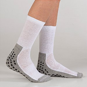 Meia Antiderrapante Esportiva Cano Médio Atoalhada 0714/0724
