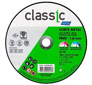 Disco de Corte Classic Norton Ar102 - 180 x 1,6 x 22,23